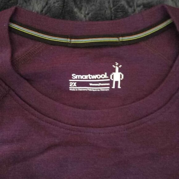 Smartwool 100% Merino TOP 2XL, 250 gsm, Purple Iris Heather NWOT - Picture 5 of 14